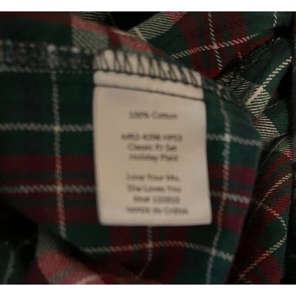 Show Me Your MuMu Cozycore Trad Xmas Red/Green Plaid Button Down Pajama Top M - Picture 4 of 5